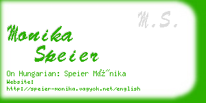 monika speier business card